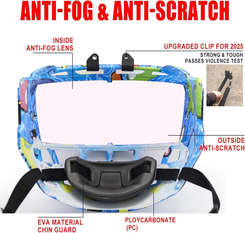 GY Hockey Full Shield Visor Junior Ice Hockey Helmet Full Face Protection Visor Youth Anti-Scratch/Anti-Fog - Image 3
